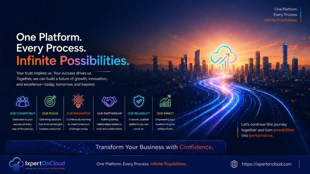 IxpertOnCloud — One Platform. Every Process. Infinite Possibilities.